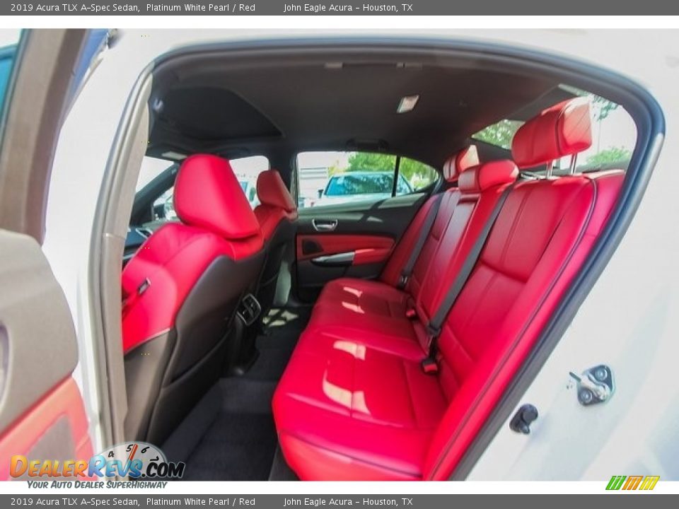 2019 Acura TLX A-Spec Sedan Platinum White Pearl / Red Photo #22