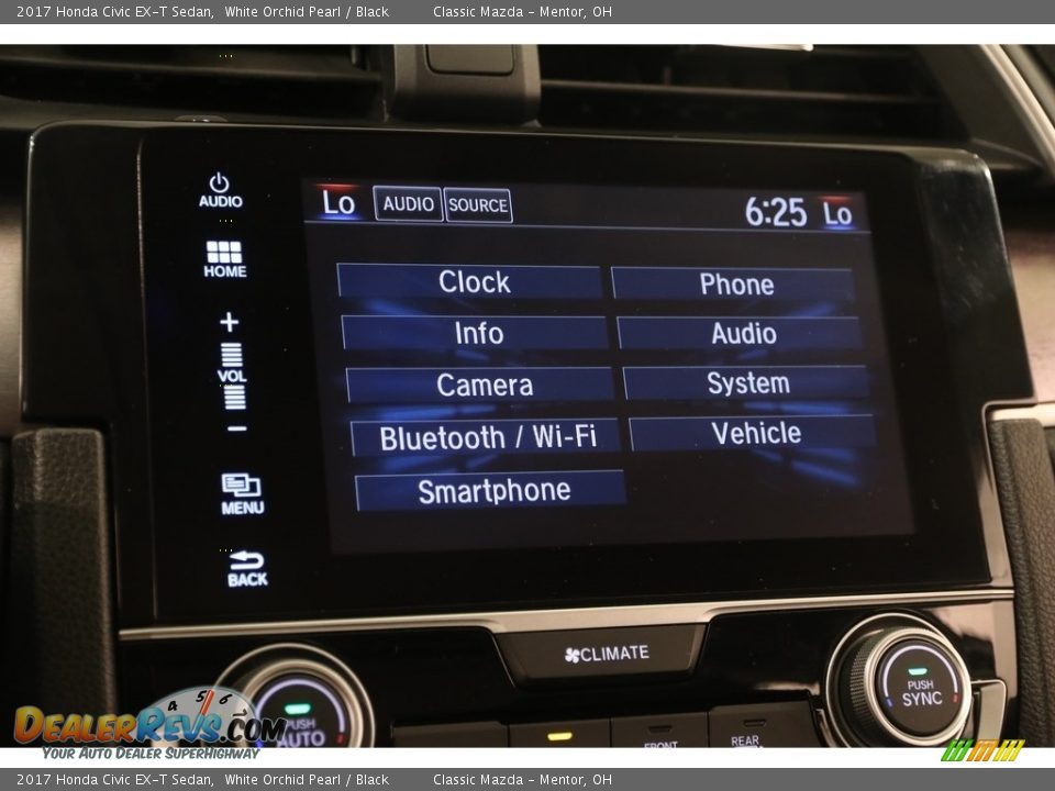 2017 Honda Civic EX-T Sedan White Orchid Pearl / Black Photo #14