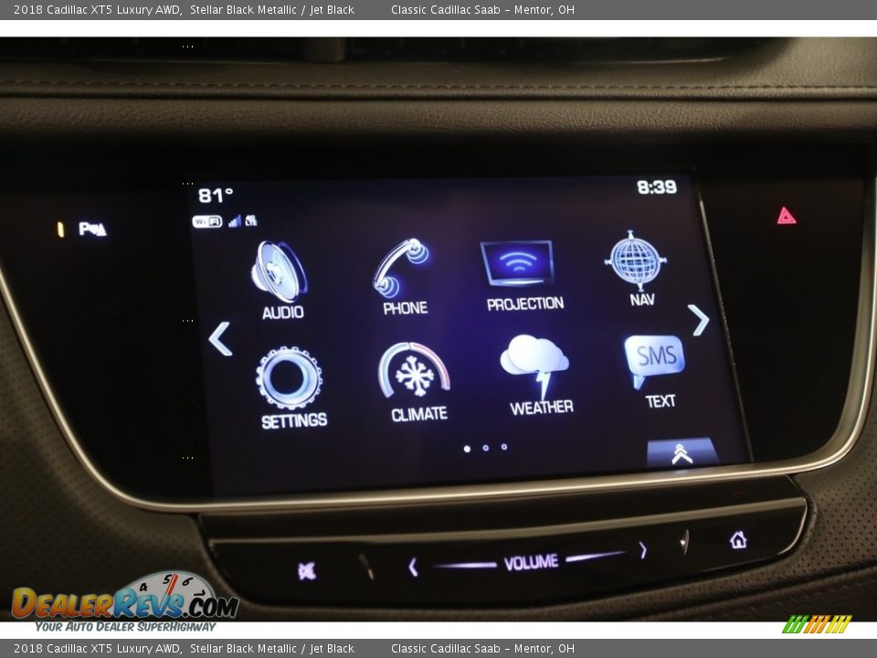 2018 Cadillac XT5 Luxury AWD Stellar Black Metallic / Jet Black Photo #11
