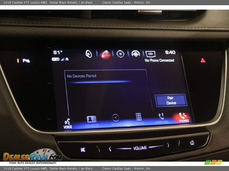 2018 Cadillac XT5 Luxury AWD Stellar Black Metallic / Jet Black Photo #13