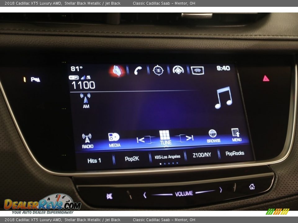 2018 Cadillac XT5 Luxury AWD Stellar Black Metallic / Jet Black Photo #14