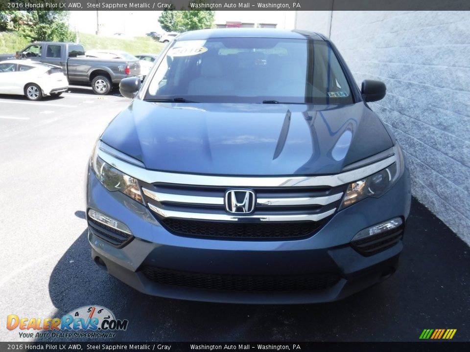 2016 Honda Pilot LX AWD Steel Sapphire Metallic / Gray Photo #4