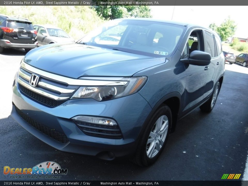 2016 Honda Pilot LX AWD Steel Sapphire Metallic / Gray Photo #5
