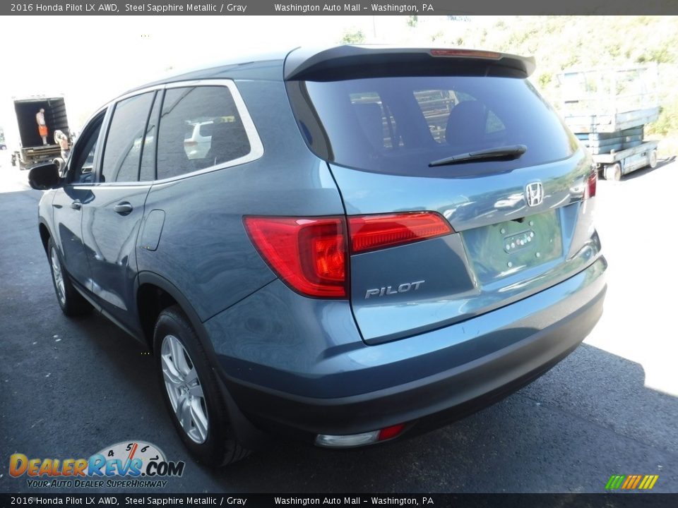 2016 Honda Pilot LX AWD Steel Sapphire Metallic / Gray Photo #6