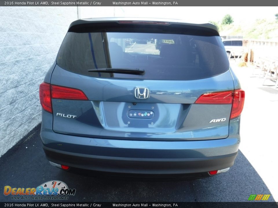 2016 Honda Pilot LX AWD Steel Sapphire Metallic / Gray Photo #7