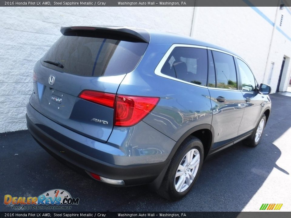 2016 Honda Pilot LX AWD Steel Sapphire Metallic / Gray Photo #8