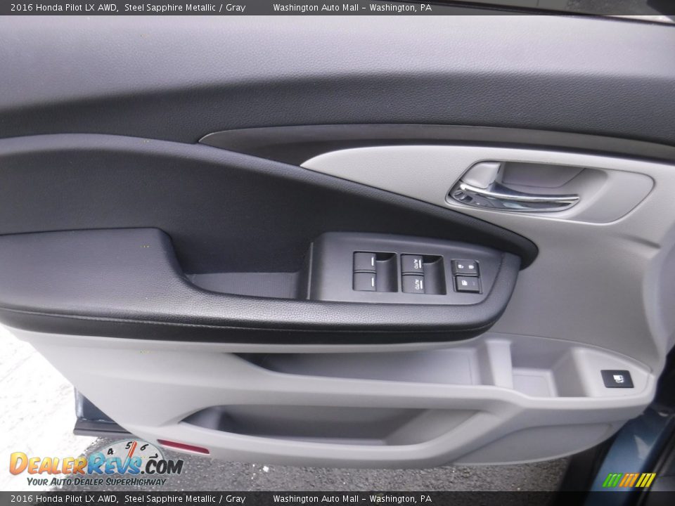 2016 Honda Pilot LX AWD Steel Sapphire Metallic / Gray Photo #10