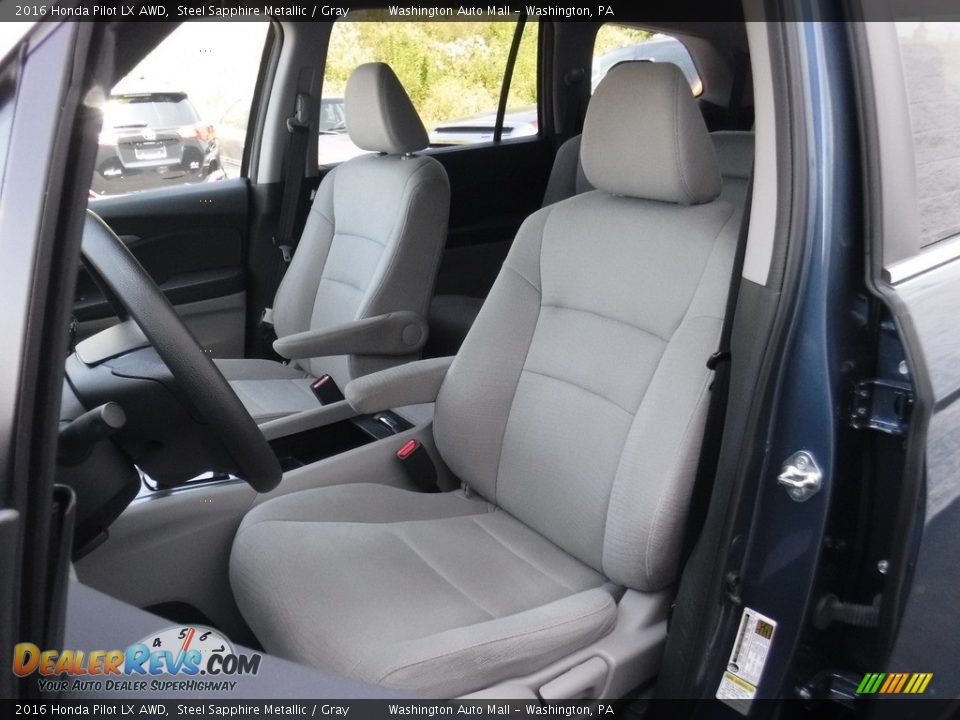 2016 Honda Pilot LX AWD Steel Sapphire Metallic / Gray Photo #13