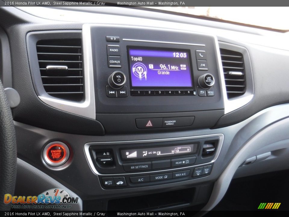 2016 Honda Pilot LX AWD Steel Sapphire Metallic / Gray Photo #14