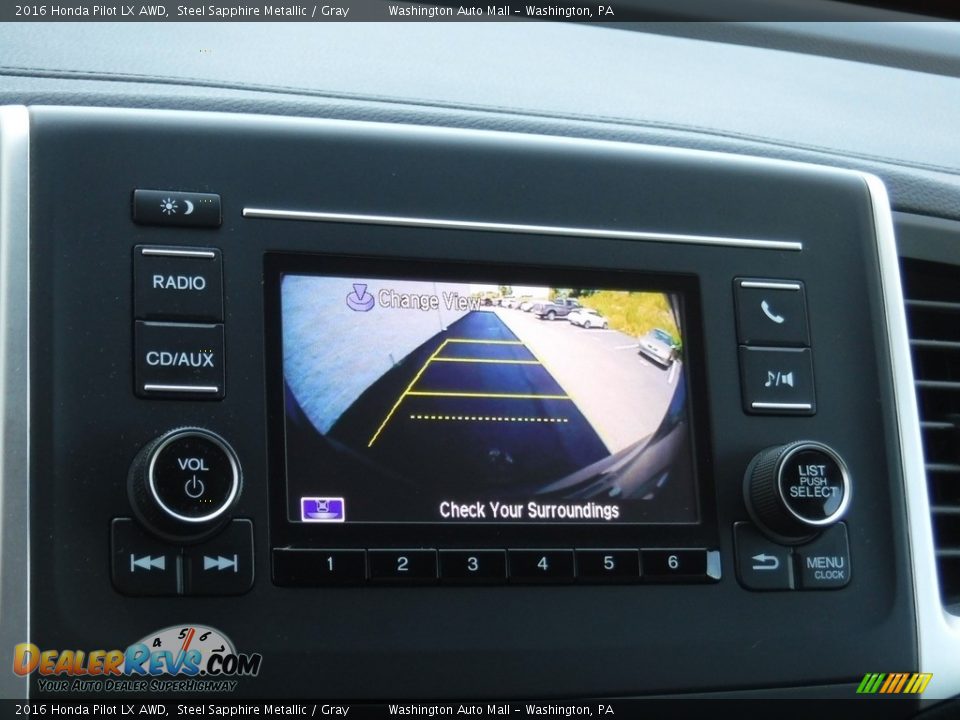 2016 Honda Pilot LX AWD Steel Sapphire Metallic / Gray Photo #15
