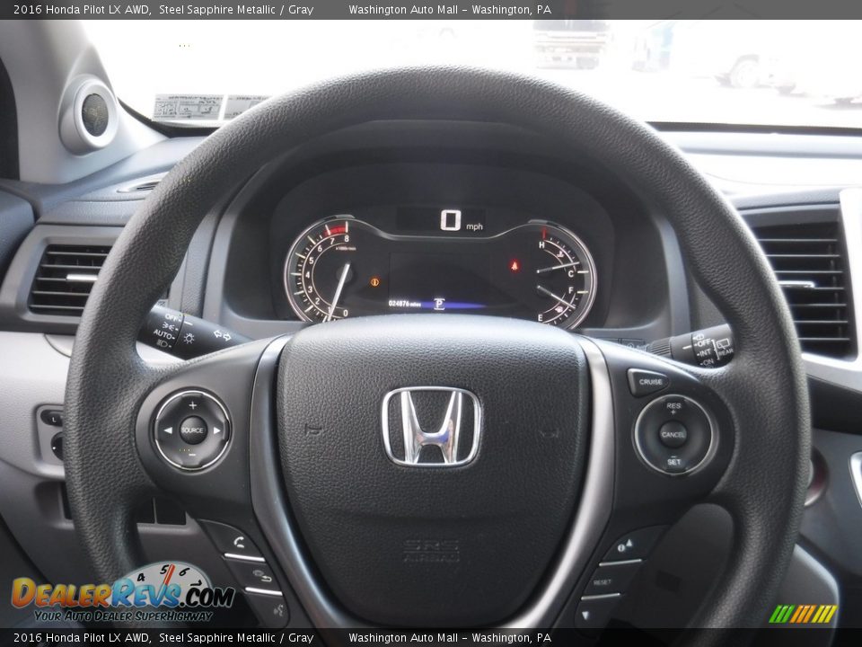 2016 Honda Pilot LX AWD Steel Sapphire Metallic / Gray Photo #17