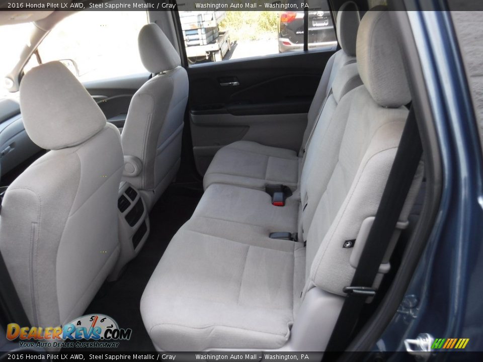 2016 Honda Pilot LX AWD Steel Sapphire Metallic / Gray Photo #20