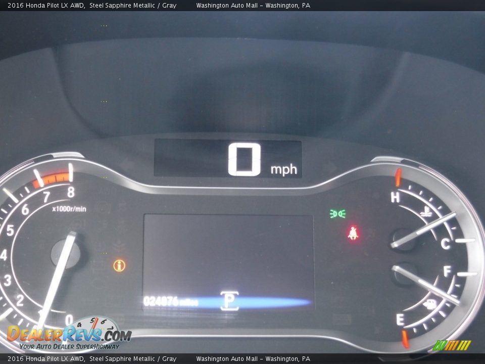 2016 Honda Pilot LX AWD Steel Sapphire Metallic / Gray Photo #25