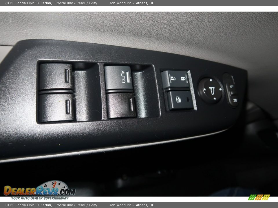 2015 Honda Civic LX Sedan Crystal Black Pearl / Gray Photo #34