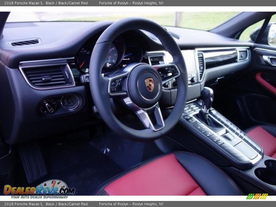2018 Porsche Macan S Black / Black/Garnet Red Photo #13
