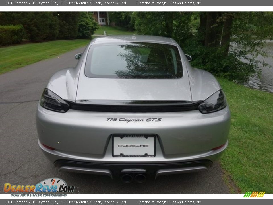 2018 Porsche 718 Cayman GTS GT Silver Metallic / Black/Bordeaux Red Photo #5