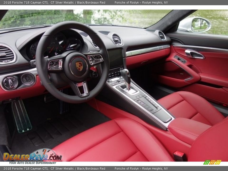 Black/Bordeaux Red Interior - 2018 Porsche 718 Cayman GTS Photo #10