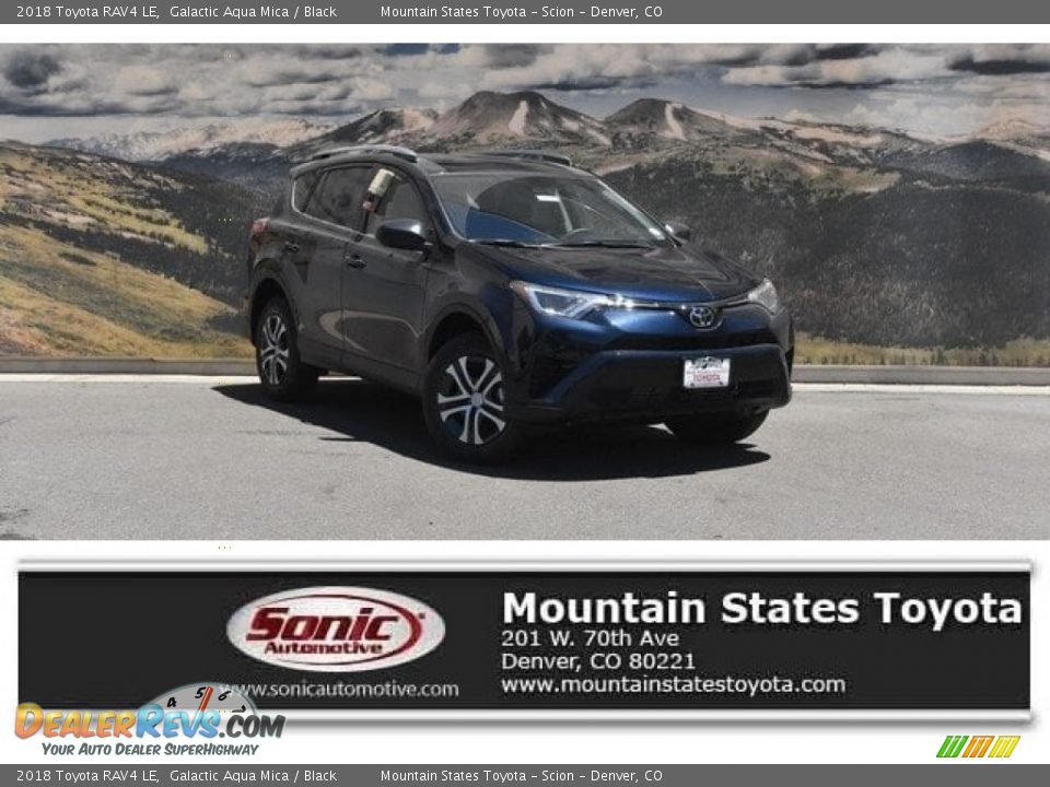 2018 Toyota RAV4 LE Galactic Aqua Mica / Black Photo #1