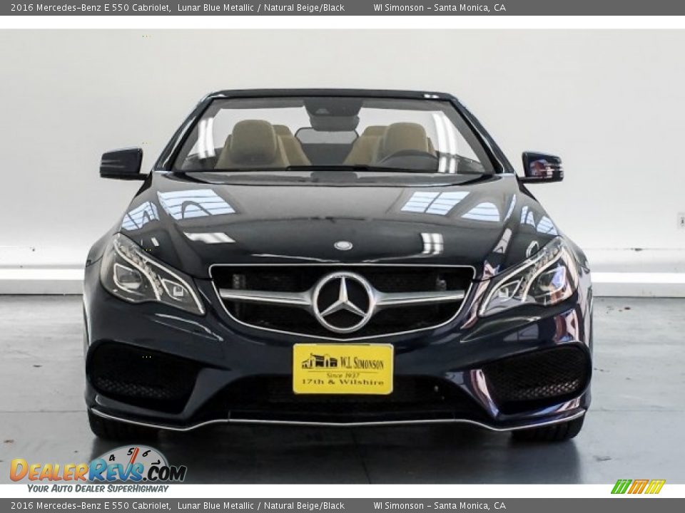 2016 Mercedes-Benz E 550 Cabriolet Lunar Blue Metallic / Natural Beige/Black Photo #2