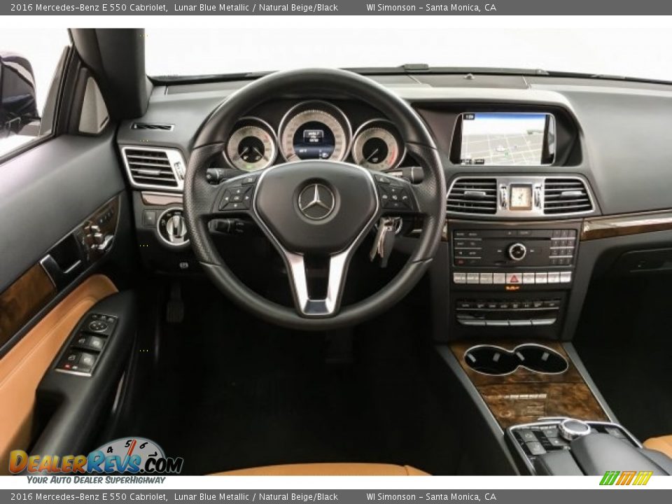 2016 Mercedes-Benz E 550 Cabriolet Lunar Blue Metallic / Natural Beige/Black Photo #4