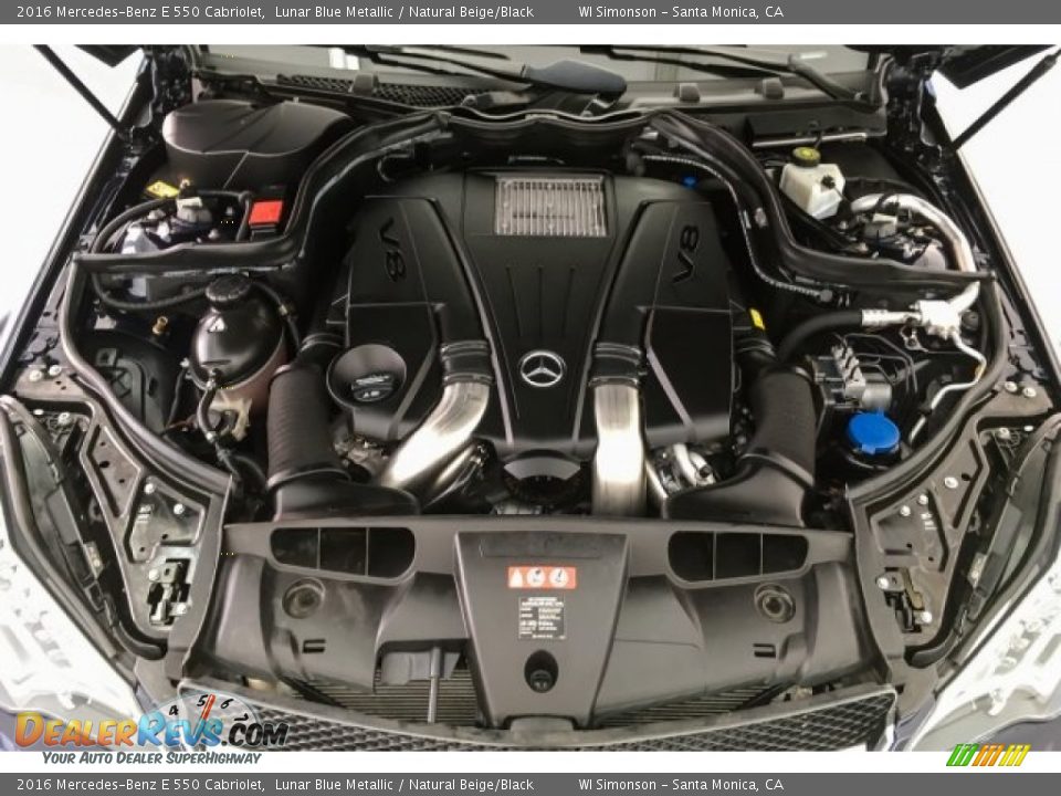 2016 Mercedes-Benz E 550 Cabriolet Lunar Blue Metallic / Natural Beige/Black Photo #9