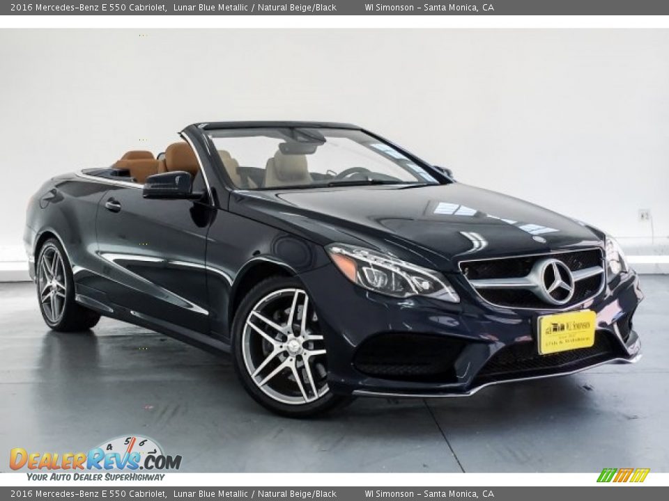 2016 Mercedes-Benz E 550 Cabriolet Lunar Blue Metallic / Natural Beige/Black Photo #12