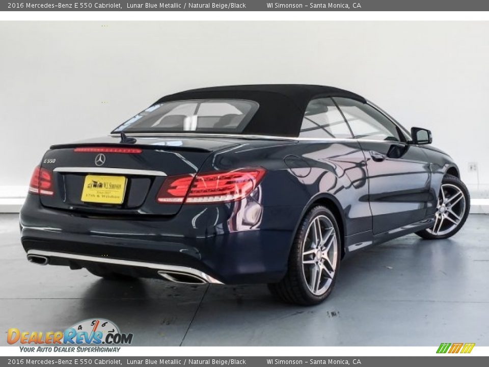 2016 Mercedes-Benz E 550 Cabriolet Lunar Blue Metallic / Natural Beige/Black Photo #16
