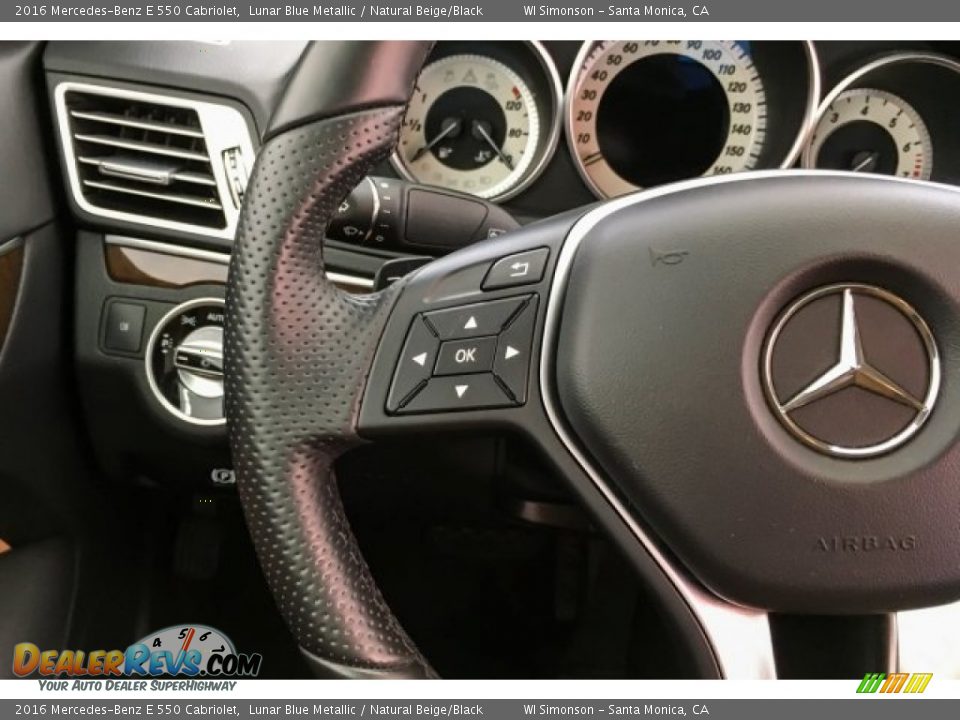 2016 Mercedes-Benz E 550 Cabriolet Lunar Blue Metallic / Natural Beige/Black Photo #18
