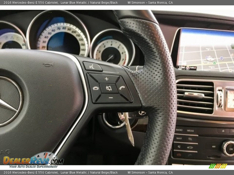 2016 Mercedes-Benz E 550 Cabriolet Lunar Blue Metallic / Natural Beige/Black Photo #19
