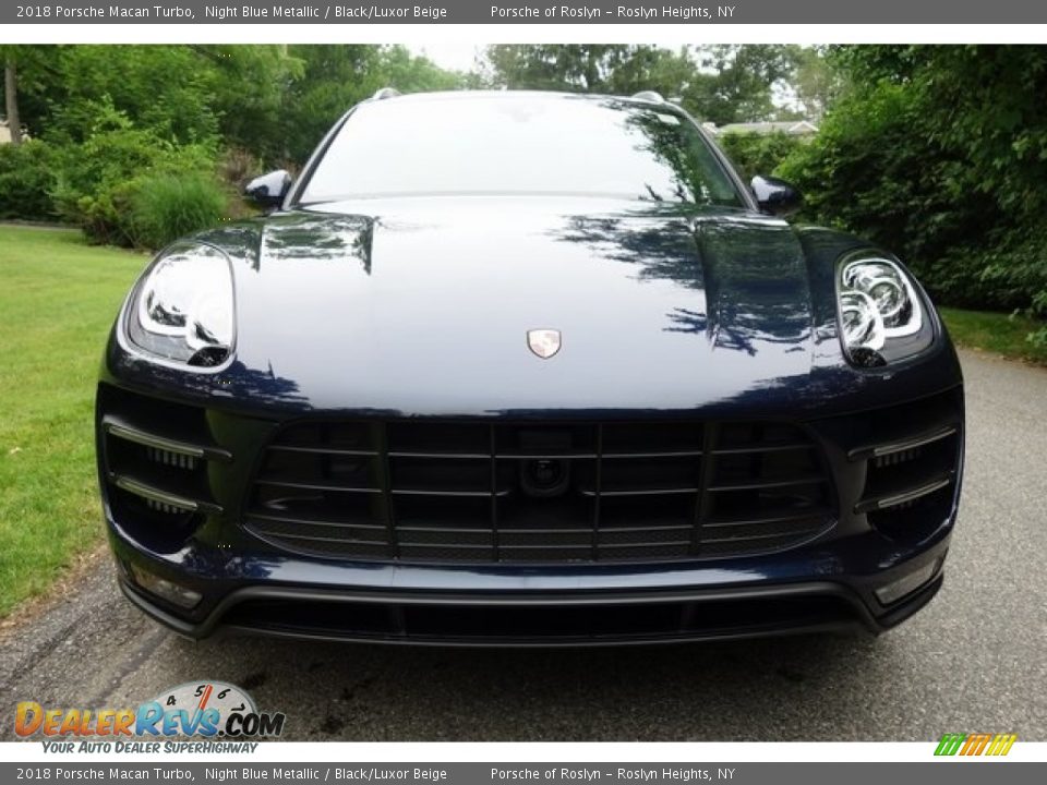 2018 Porsche Macan Turbo Night Blue Metallic / Black/Luxor Beige Photo #2