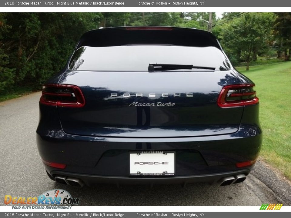 2018 Porsche Macan Turbo Night Blue Metallic / Black/Luxor Beige Photo #5