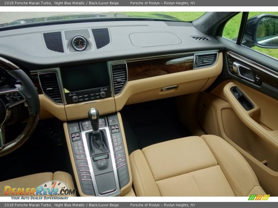 2018 Porsche Macan Turbo Night Blue Metallic / Black/Luxor Beige Photo #15