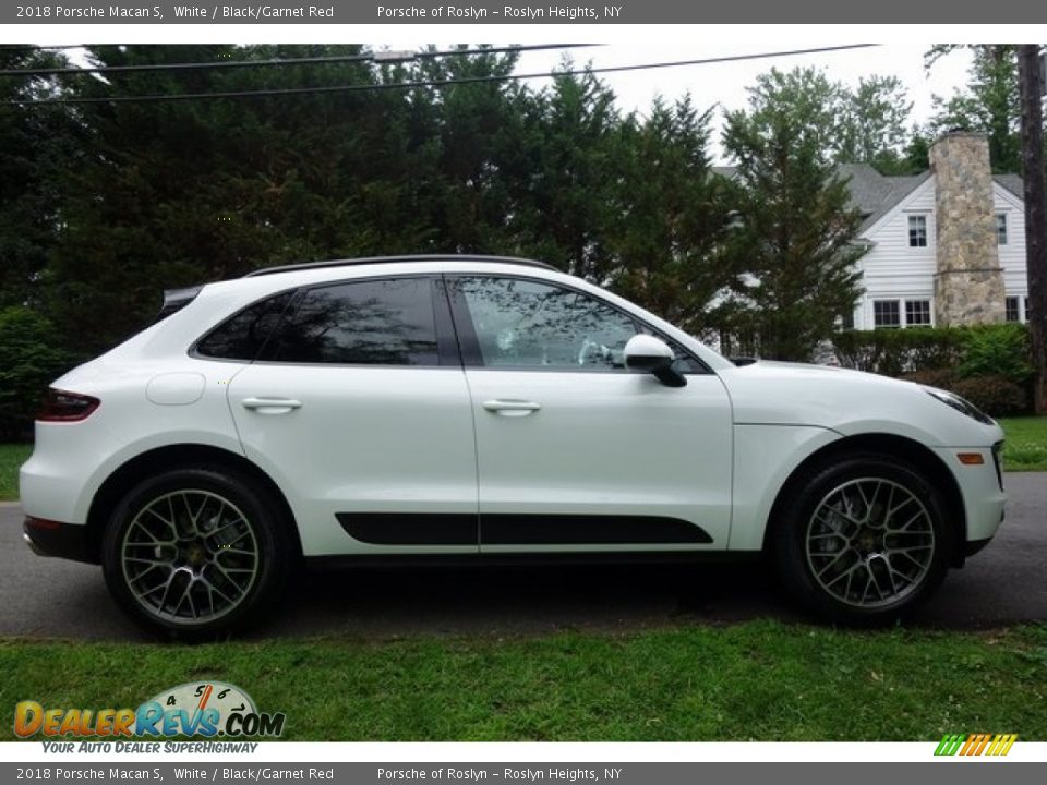 2018 Porsche Macan S White / Black/Garnet Red Photo #3