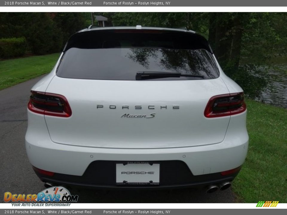 2018 Porsche Macan S White / Black/Garnet Red Photo #5
