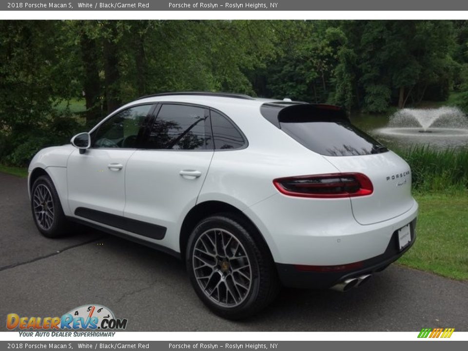 2018 Porsche Macan S White / Black/Garnet Red Photo #6