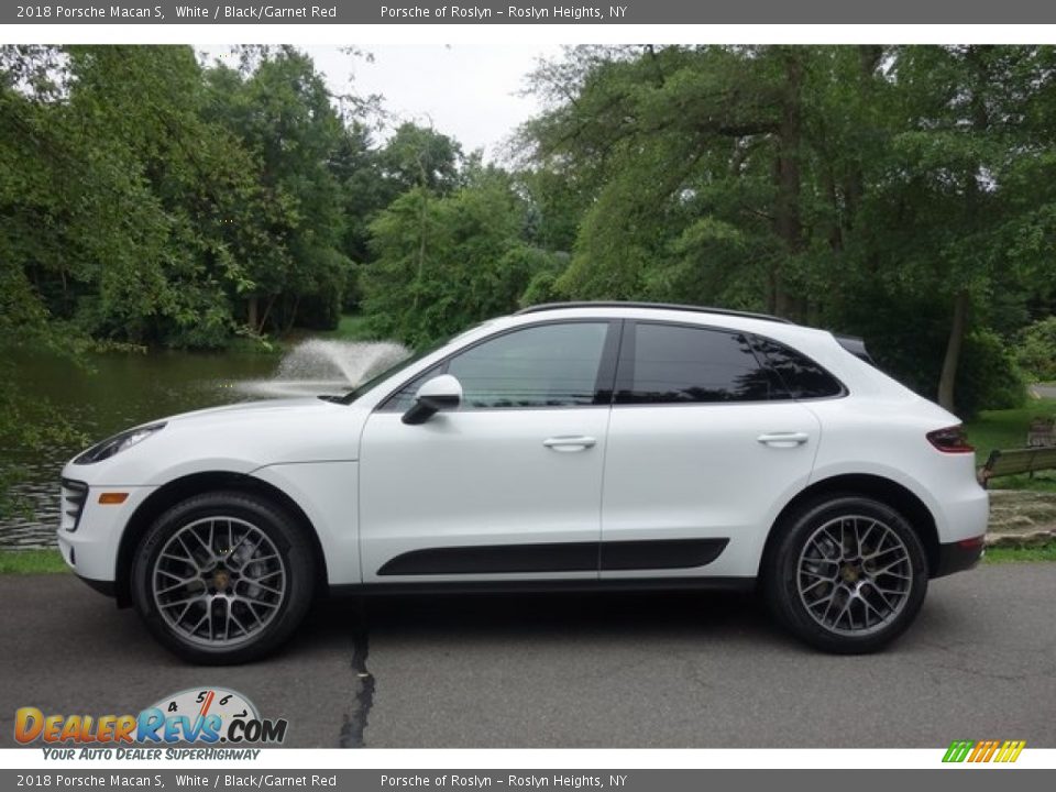 2018 Porsche Macan S White / Black/Garnet Red Photo #7