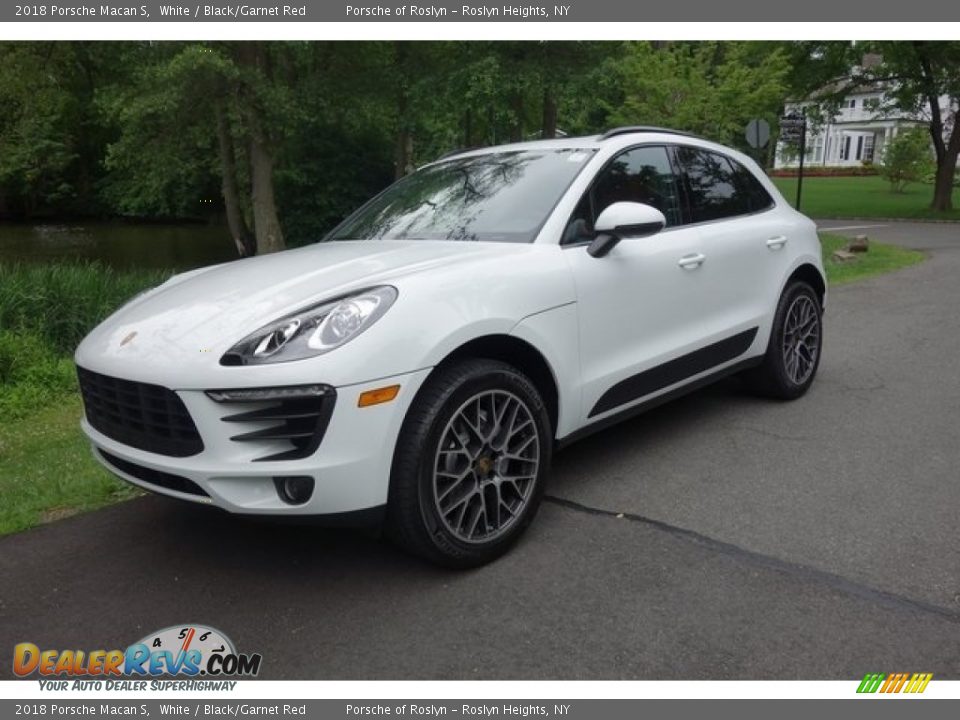 2018 Porsche Macan S White / Black/Garnet Red Photo #8