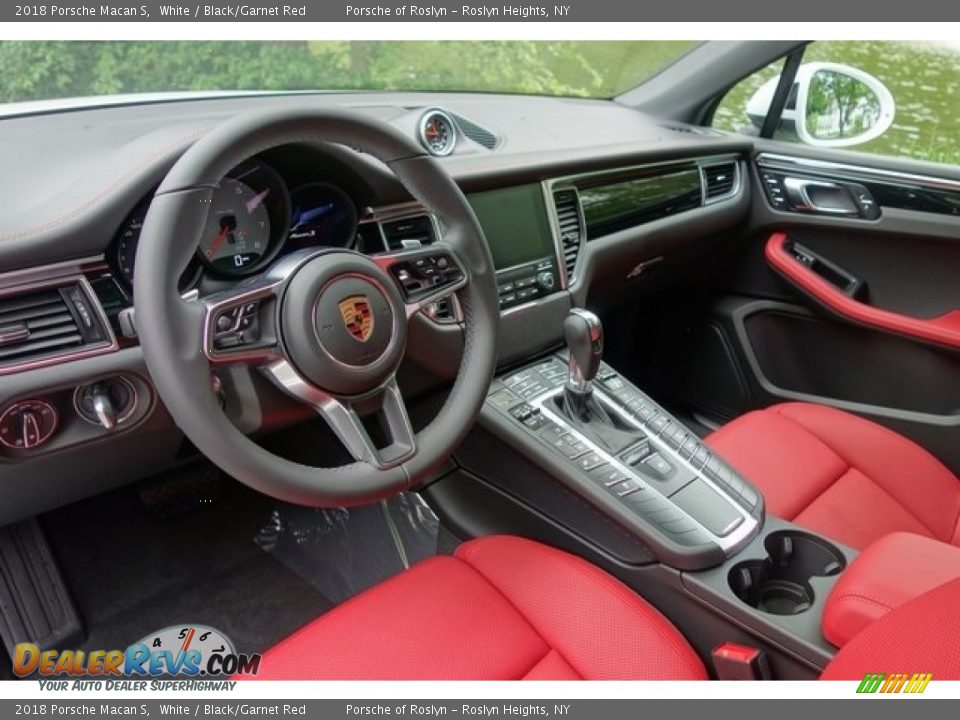 2018 Porsche Macan S White / Black/Garnet Red Photo #10