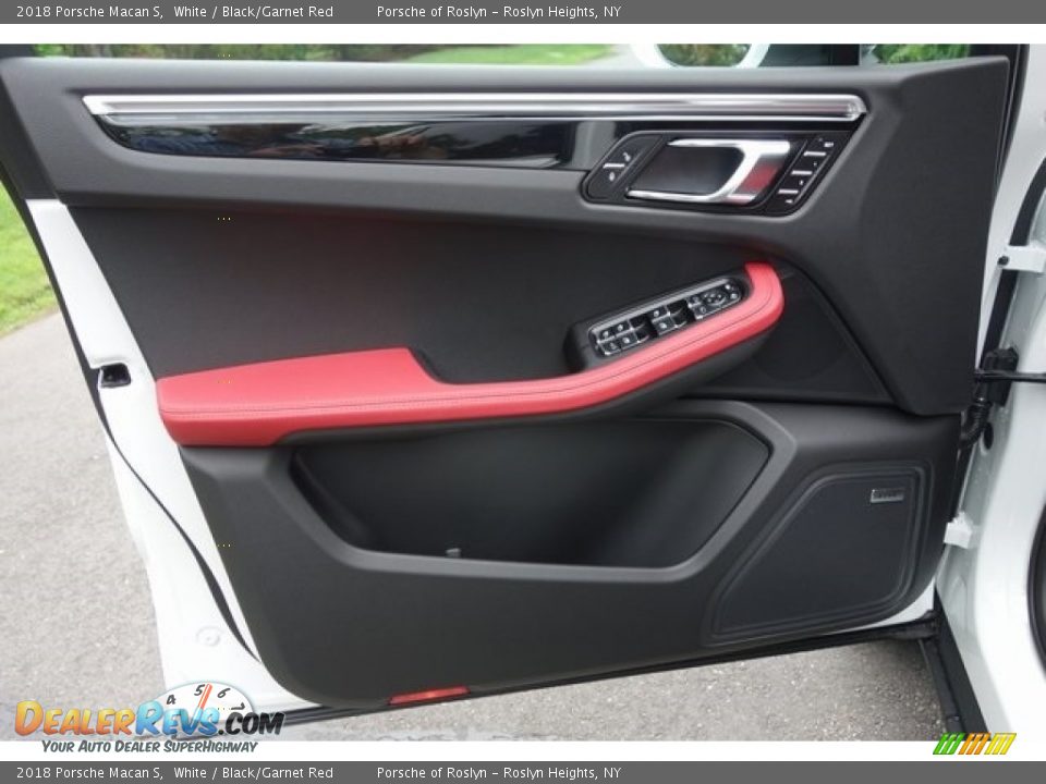 2018 Porsche Macan S White / Black/Garnet Red Photo #11