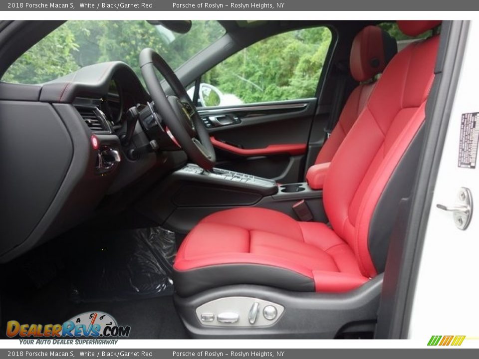 2018 Porsche Macan S White / Black/Garnet Red Photo #12