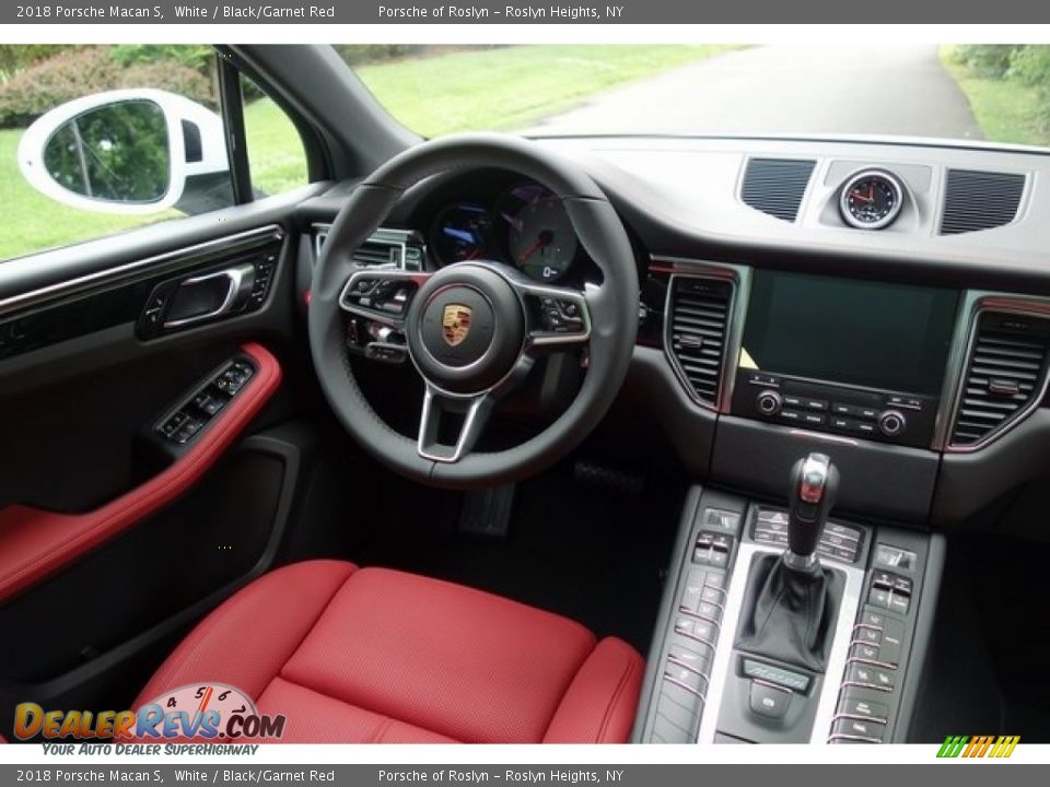 2018 Porsche Macan S White / Black/Garnet Red Photo #13