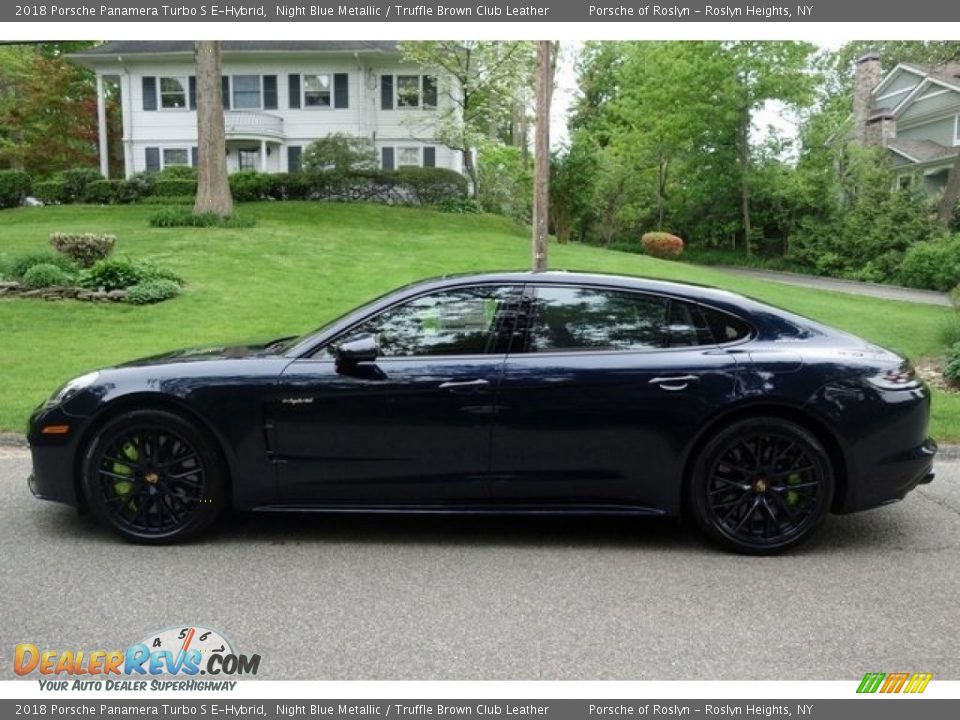 2018 Porsche Panamera Turbo S E-Hybrid Night Blue Metallic / Truffle Brown Club Leather Photo #4
