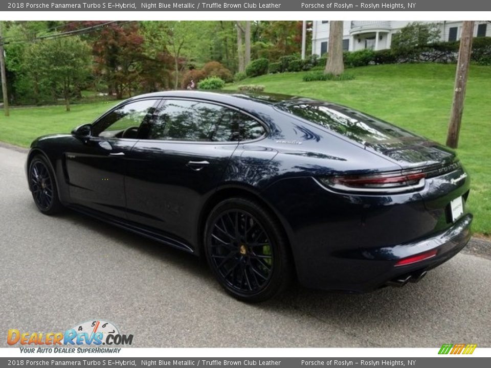2018 Porsche Panamera Turbo S E-Hybrid Night Blue Metallic / Truffle Brown Club Leather Photo #5