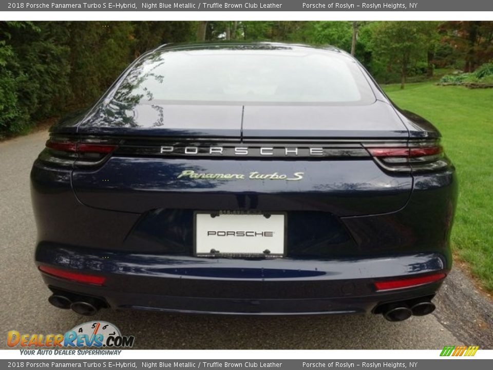 2018 Porsche Panamera Turbo S E-Hybrid Night Blue Metallic / Truffle Brown Club Leather Photo #7