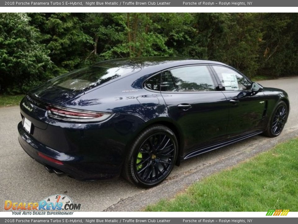 2018 Porsche Panamera Turbo S E-Hybrid Night Blue Metallic / Truffle Brown Club Leather Photo #8