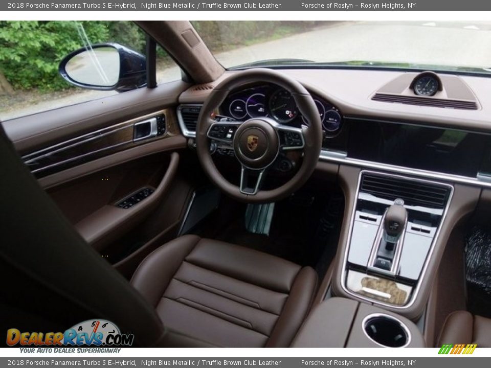 2018 Porsche Panamera Turbo S E-Hybrid Night Blue Metallic / Truffle Brown Club Leather Photo #22
