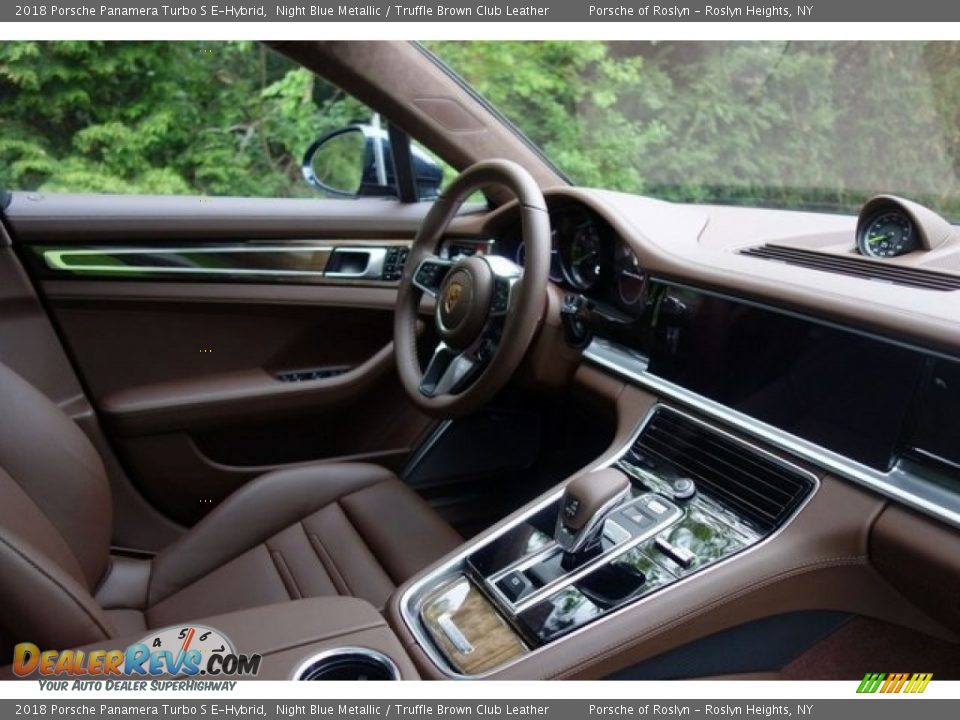 2018 Porsche Panamera Turbo S E-Hybrid Night Blue Metallic / Truffle Brown Club Leather Photo #25