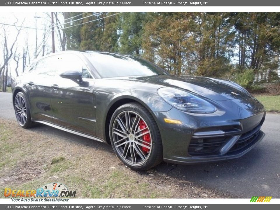 2018 Porsche Panamera Turbo Sport Turismo Agate Grey Metallic / Black Photo #1