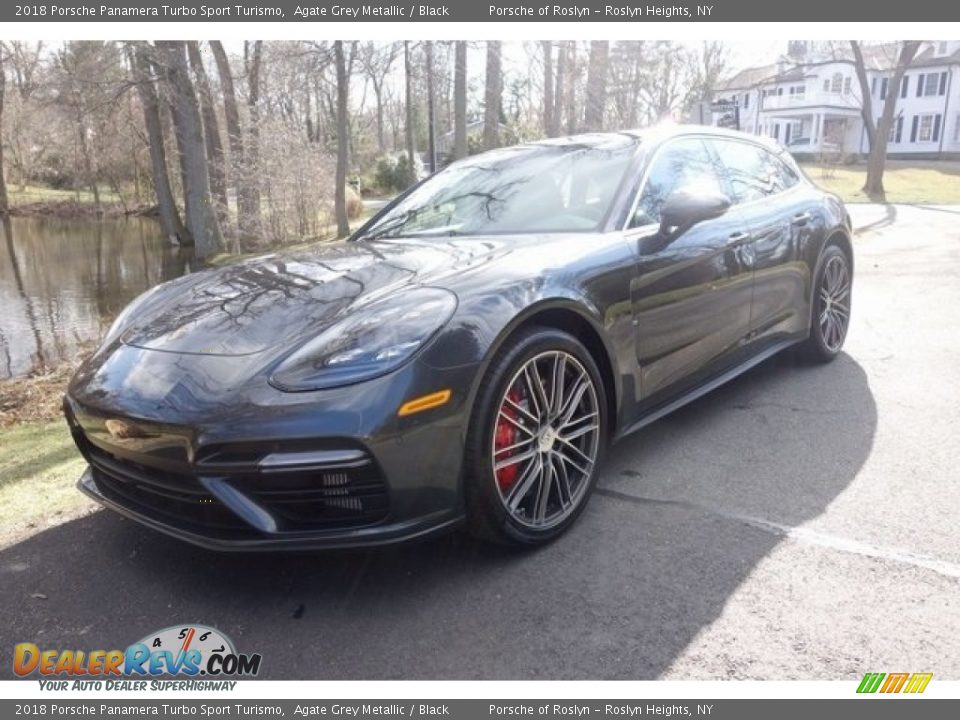 2018 Porsche Panamera Turbo Sport Turismo Agate Grey Metallic / Black Photo #3