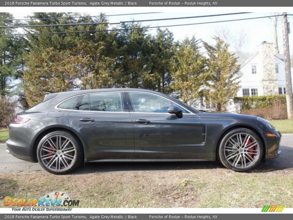 2018 Porsche Panamera Turbo Sport Turismo Agate Grey Metallic / Black Photo #8